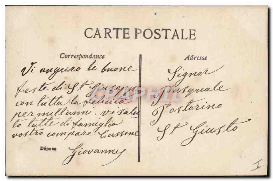 CPA Fantaisie Paques Poisson Femme  — Rückseite