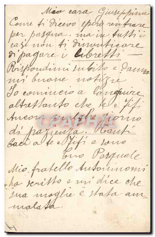 CPA Fantaisie Paques Poisson Femme  — Rückseite