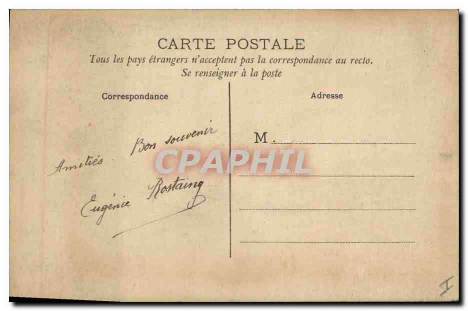 CPA Fantaisie Paques Poisson Femme  — Rückseite