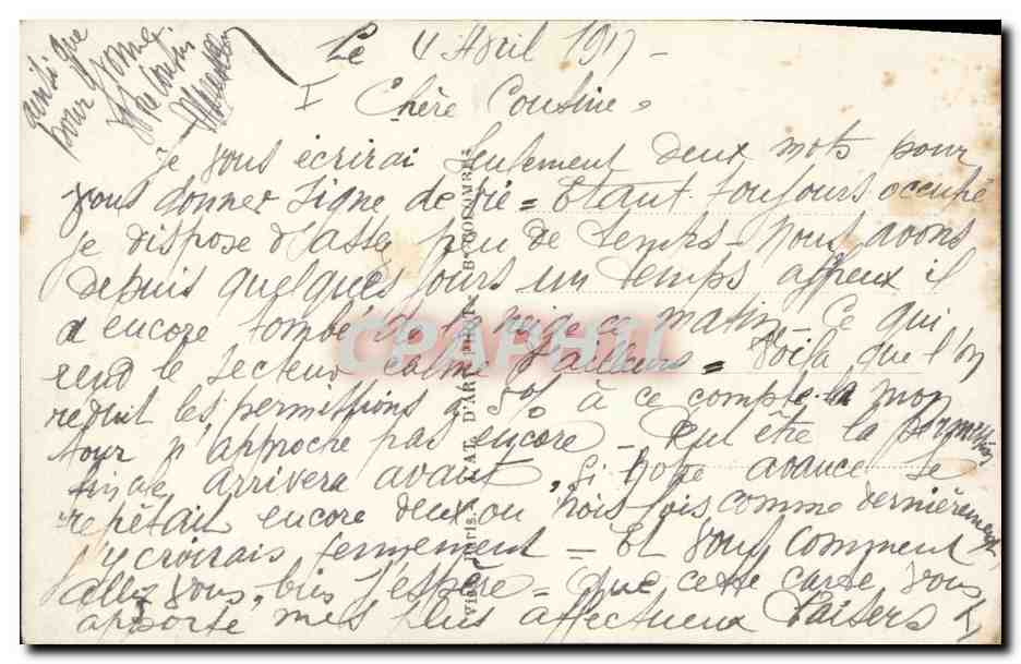 CPA Fantaisie Paques Poisson Soldat Militaria  — Rückseite