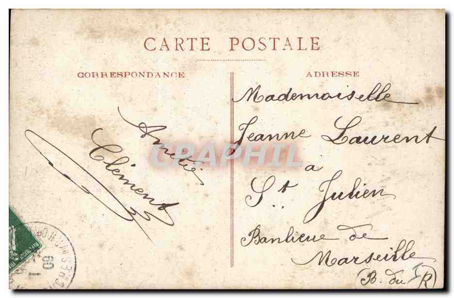CPA Fantaisie Paques Poisson Enfant  — Rückseite