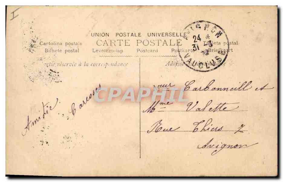 CPA Fantaisie Paques Poisson Enfant  — Rückseite