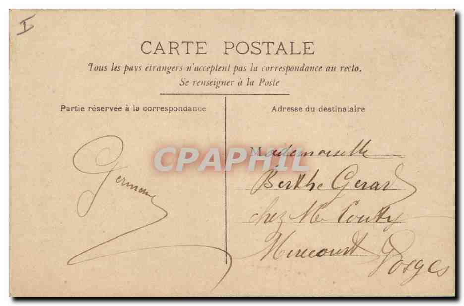 CPA Fantaisie Paques Poisson Femme  — Rückseite