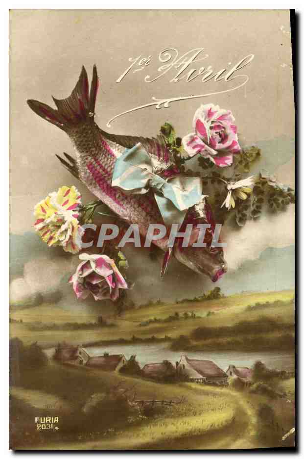 CPA Fantaisie Paques Poisson 