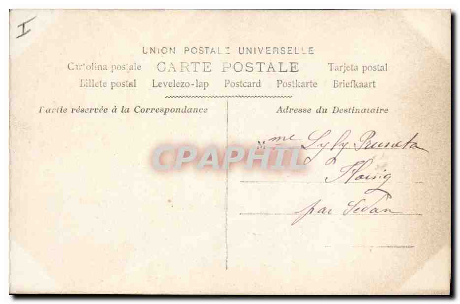 CPA Fantaisie Paques Poisson Femme  — Rückseite