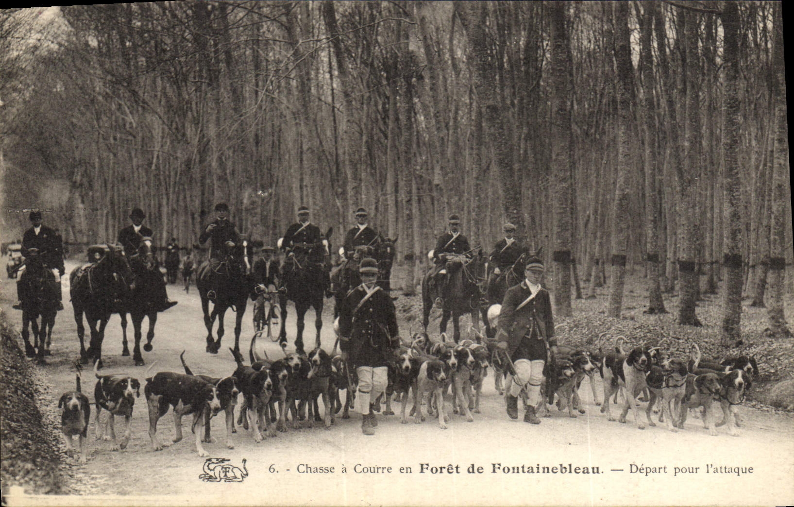 Chasse à Courre en Forêt de Fontainebleau — Départ pour l'attaque — Éditeur non identifié, n°6