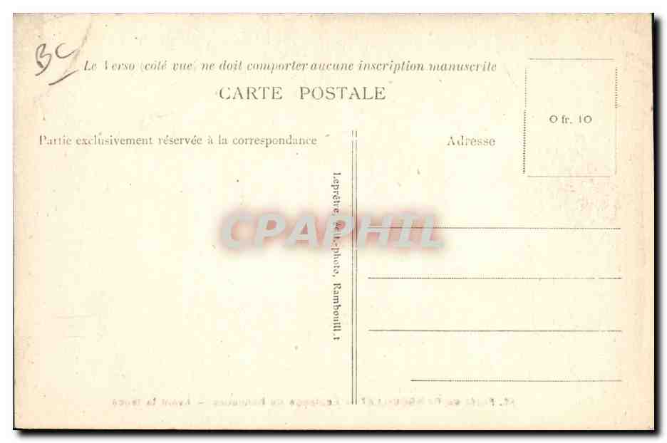 Forêt de RAMBOUILLET — Équipage de Bonneilles — Avant le lancé — Reverso