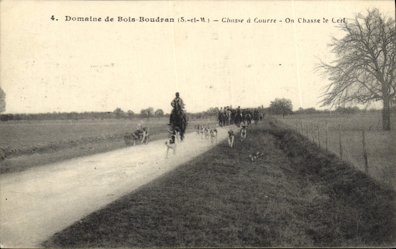 Domaine de Bois-Boudran (S.-et-M.) — Chasse à Courre — On Chasse le Cerf