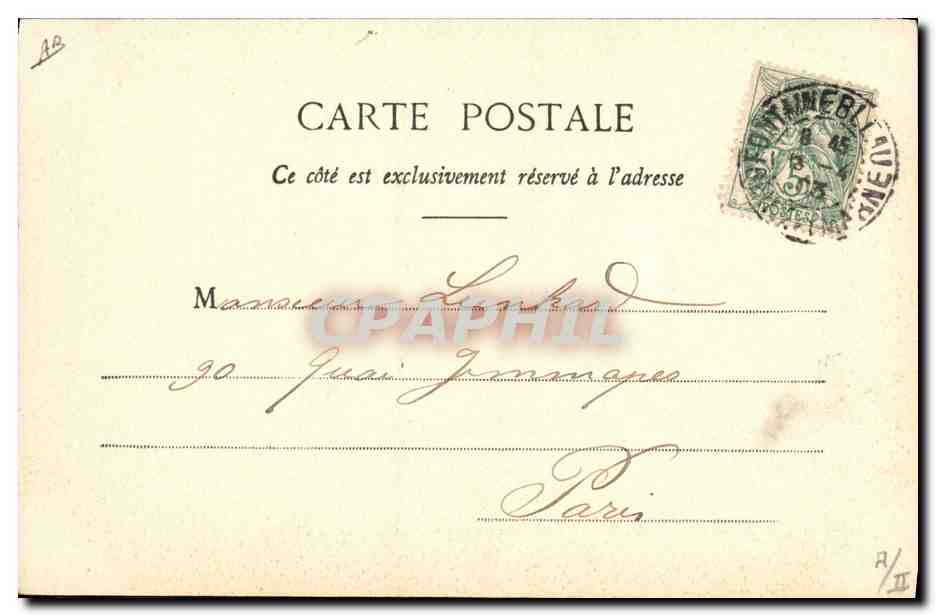 Chasse à Courre en Forêt de Fontainebleau — Chiens d'attaque — Mise à la voie — Éditeurs Turbault, Cliché Melun, n°135 — Verso