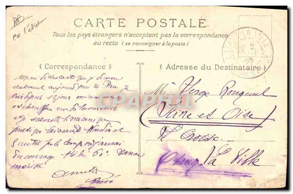 CPA Chasse a courre Pau La meute a Mazerolles Chiens Chien — Verso