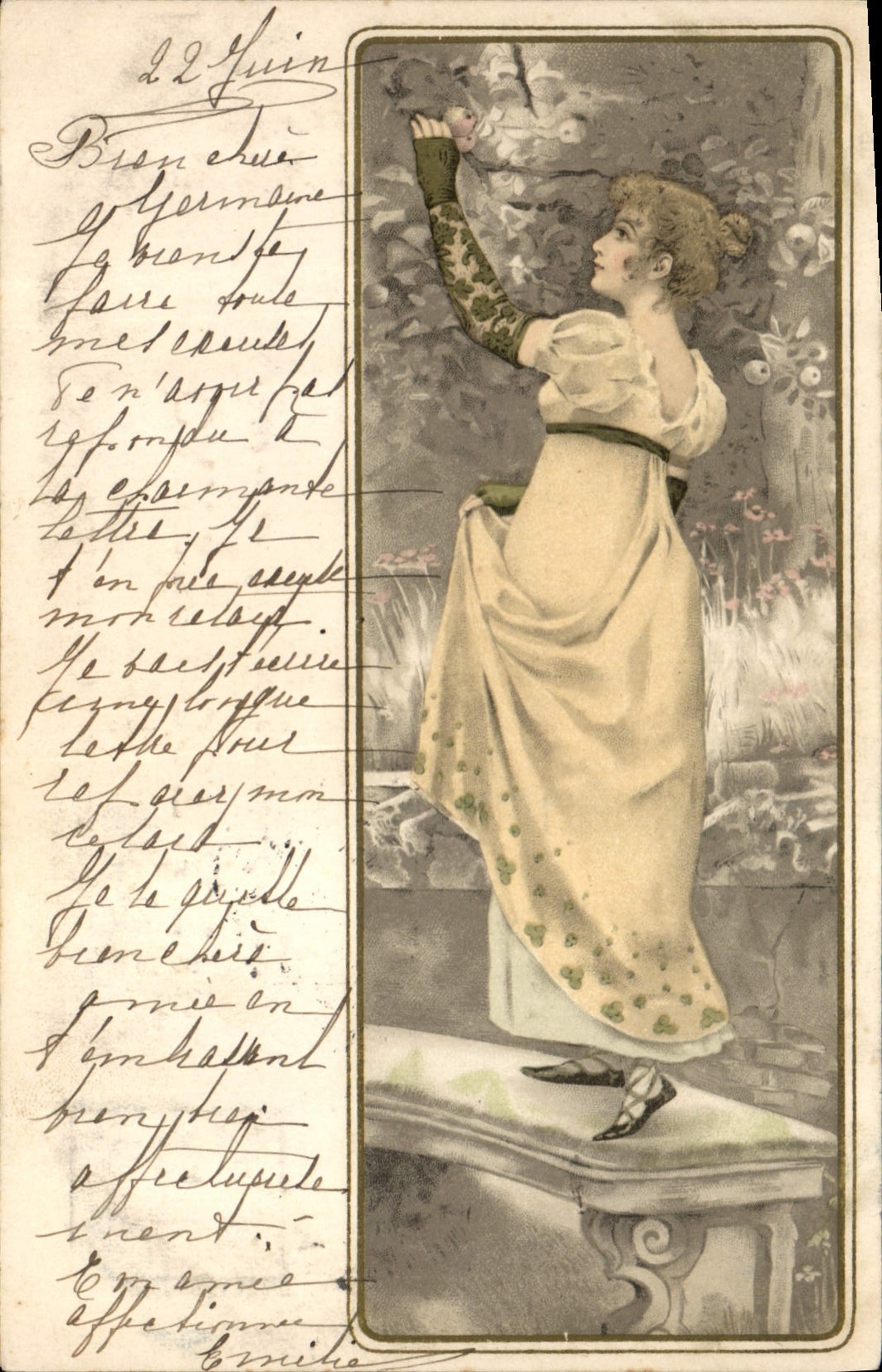 CPA Fantaisie Illustrateur Femme 