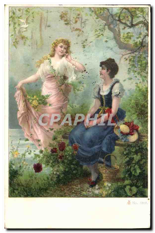 CPA Fantaisie Illustrateur Femmes 