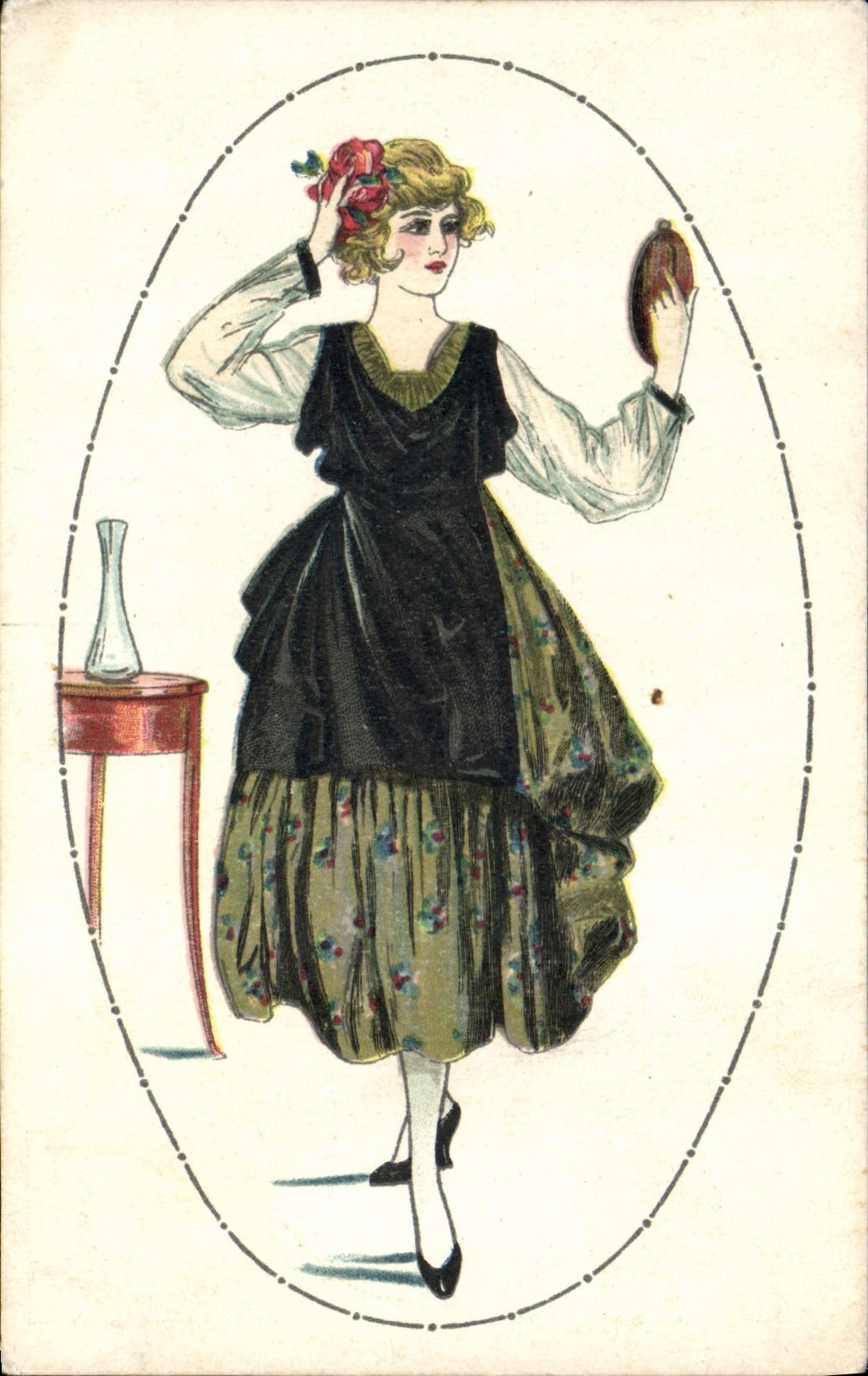 CPA Fantaisie Illustrateur Femme 