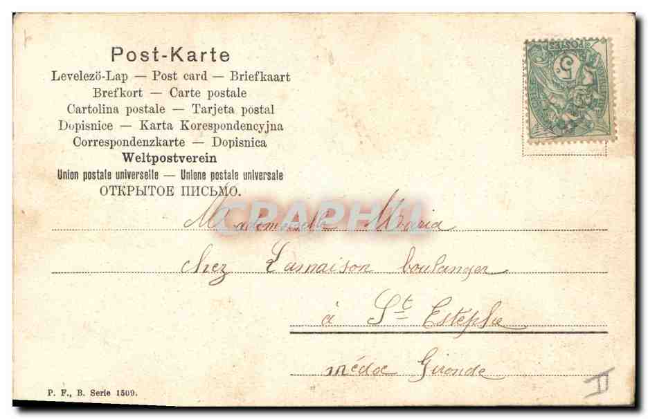 CPA Fantaisie Illustrateur Femme  — Rückseite