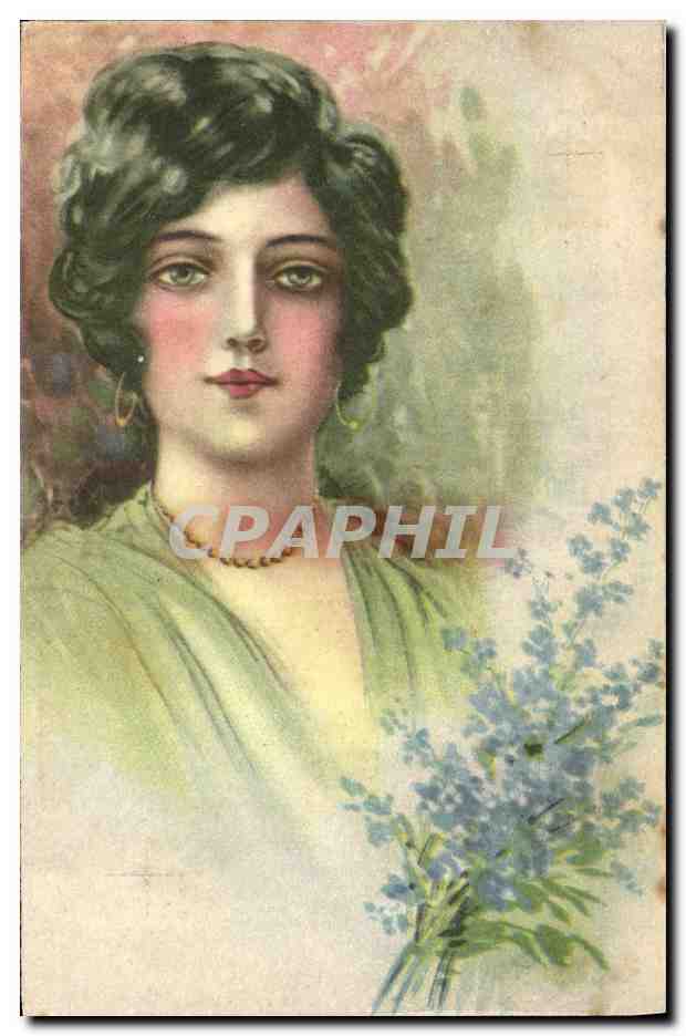 CPA Fantaisie Illustrateur Femme 