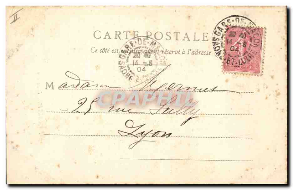 CPA Lamartine a 20 ans  — Rückseite