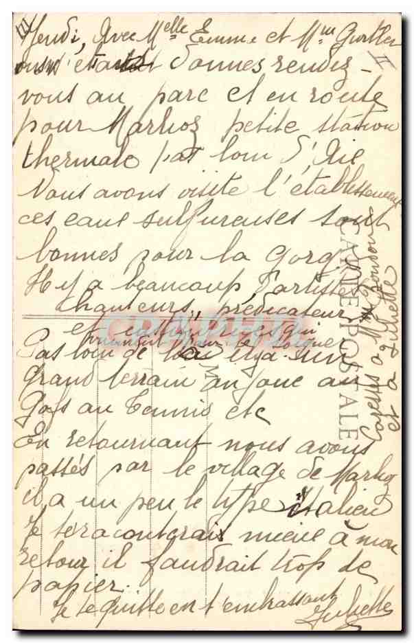 CPA Lamartine Marie Anne Elisa Birch mariee a Chambery  — Rückseite