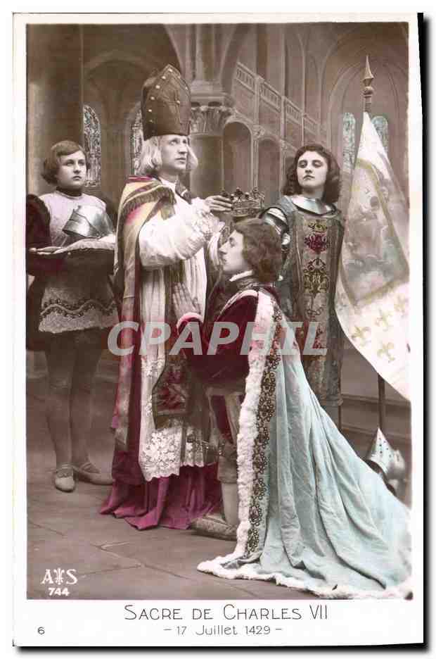 CPA Jeanne d'Arc Sacre de Charles VII 