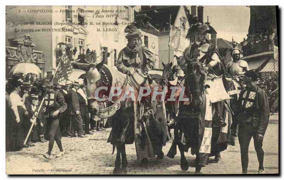 CPA Fetes de Jeanne d'Arc Compiegne Marquis de Blacas Montrichard Leroy TOP 