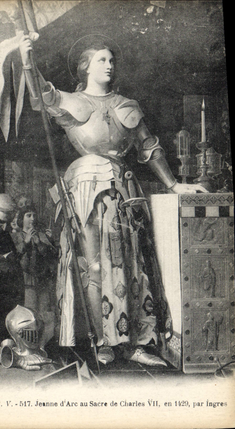 CPA Jeanne d'Arc au sacre de Charles VII par Ingres 