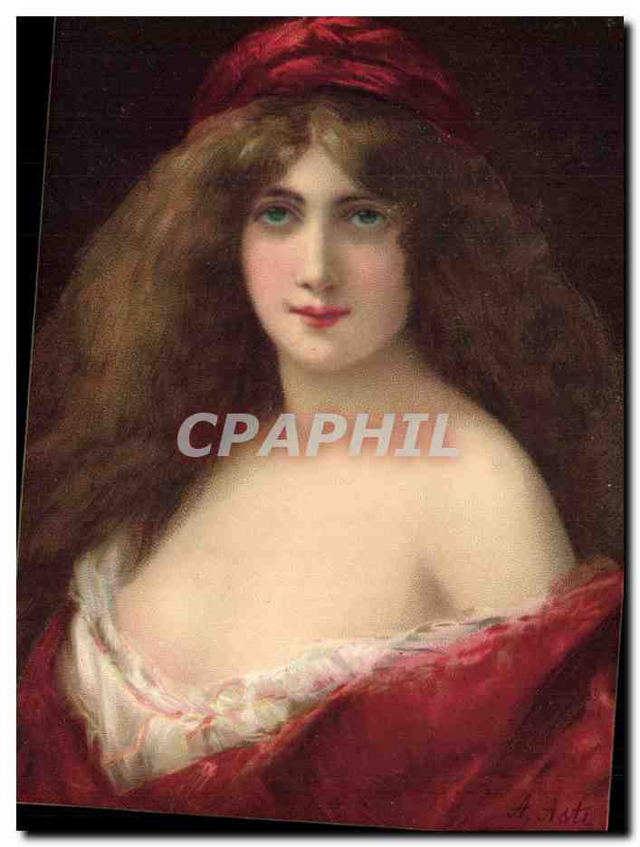 CPA Fantaisie Illustrateur Asti Femme 