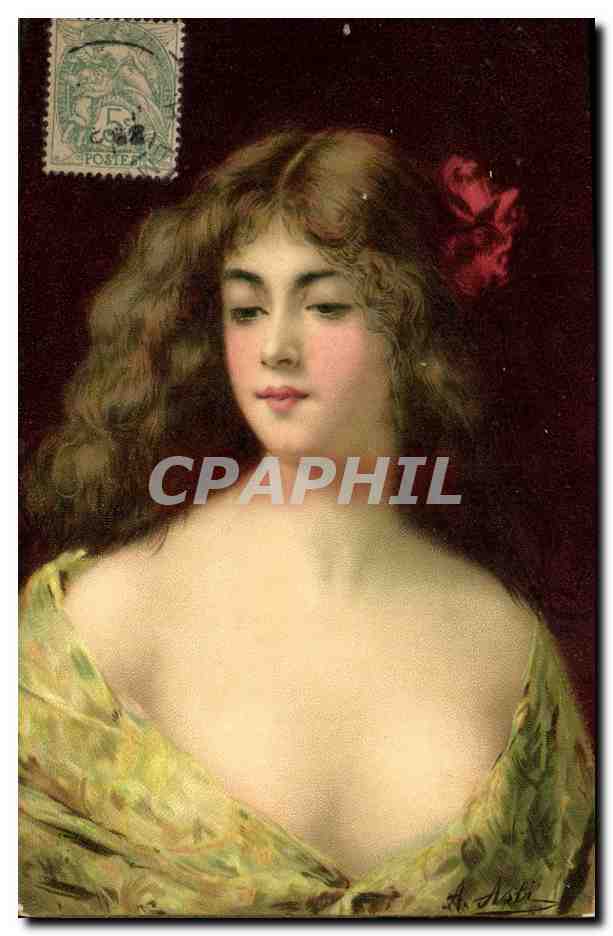 CPA Fantaisie Illustrateur Asti Femme 