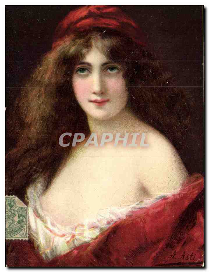 CPA Fantaisie Illustrateur Asti Femme 