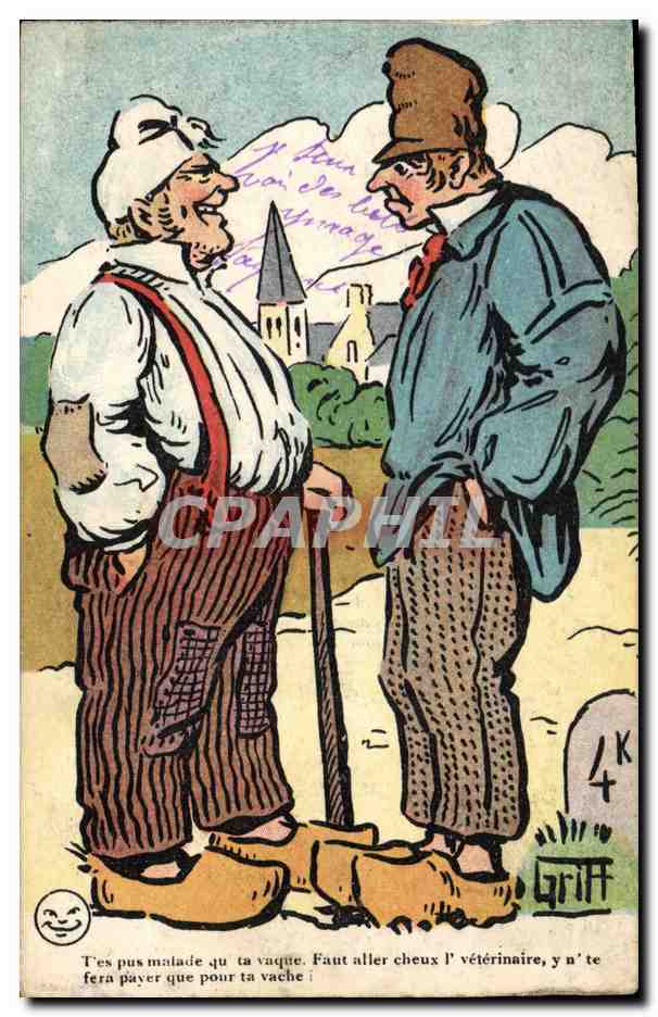 CPA Fantaisie Illustrateur Griff Hommes 