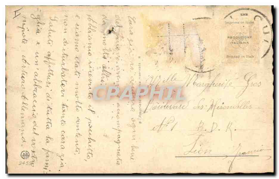 CPA Fantaisie Bonhomme de neige Enfant  — Rückseite