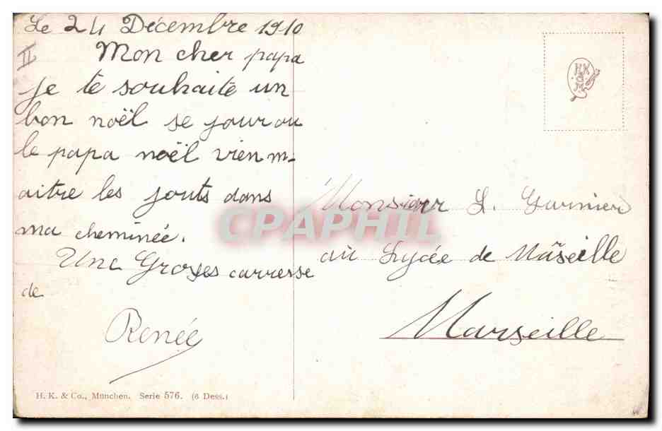 CPA Fantaisie Bonhomme de neige Enfants Bonne annee  — Rückseite