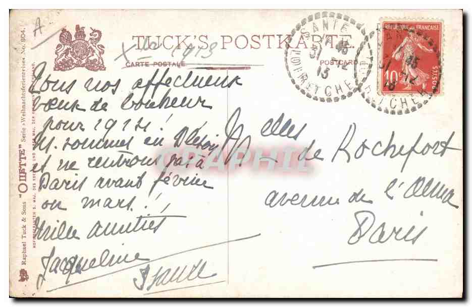 CPA Fantaisie Bonhomme de neige Enfants  — Rückseite