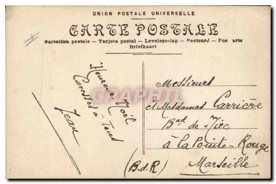 CPA Fantaisie Bonhomme de neige Enfant  — Verso