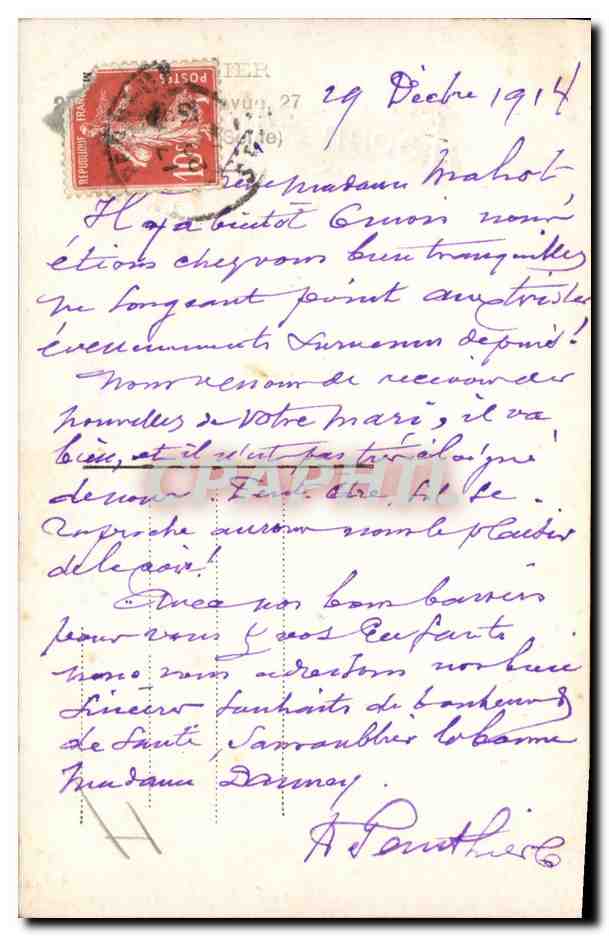 CPA Fantaisie Bonhomme de neige Enfants  — Rückseite