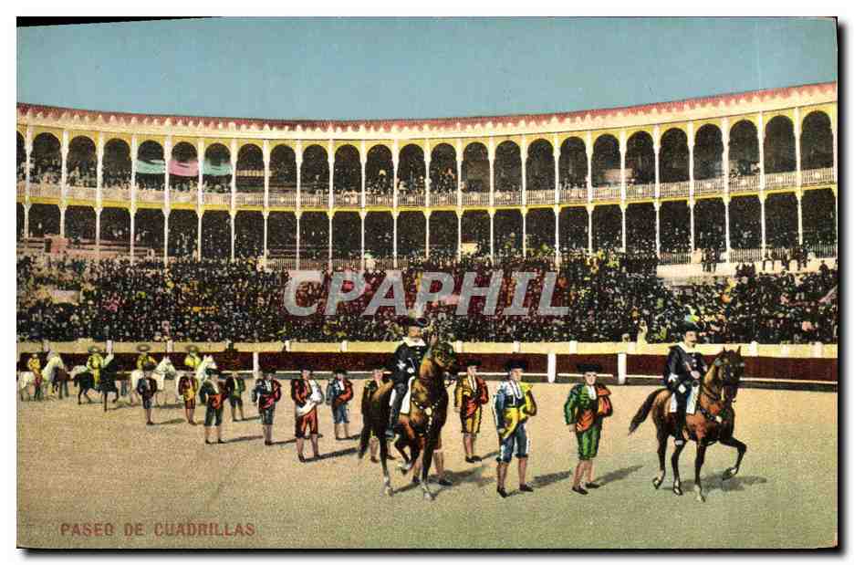 CPA Corrida Course de taureaux Paseo de cuadrillas 