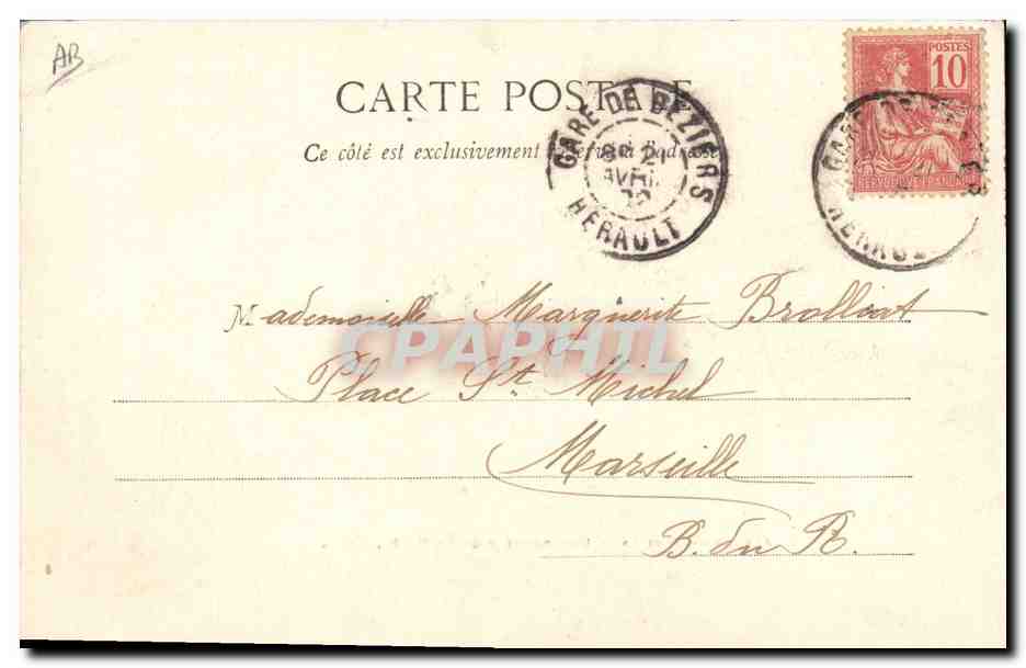 Arènes de Béziers — Eine gute Pique — M. P. Prot. — Rückseite