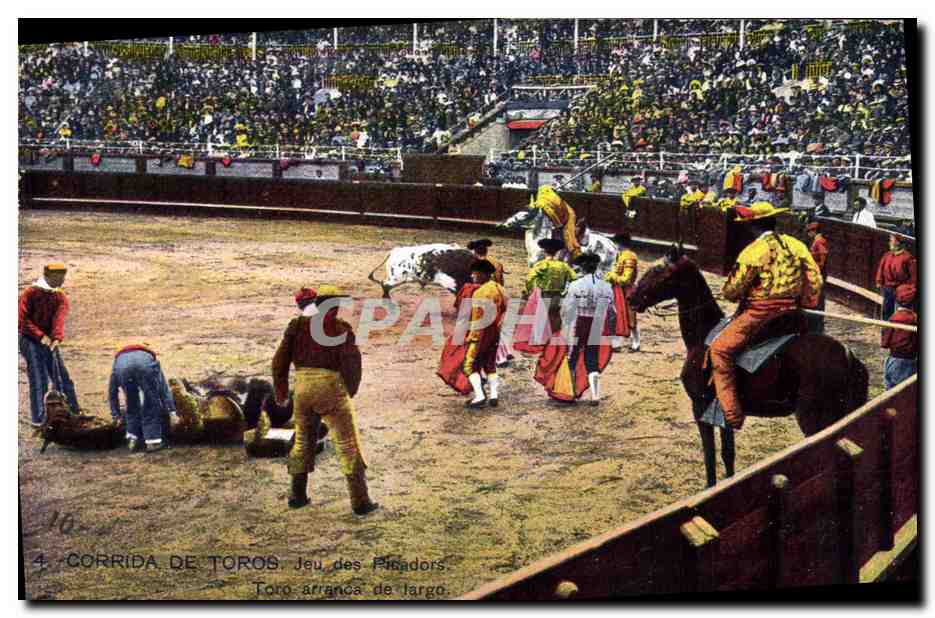CPA Corrida Course de taureaux Jeu des Picadors 