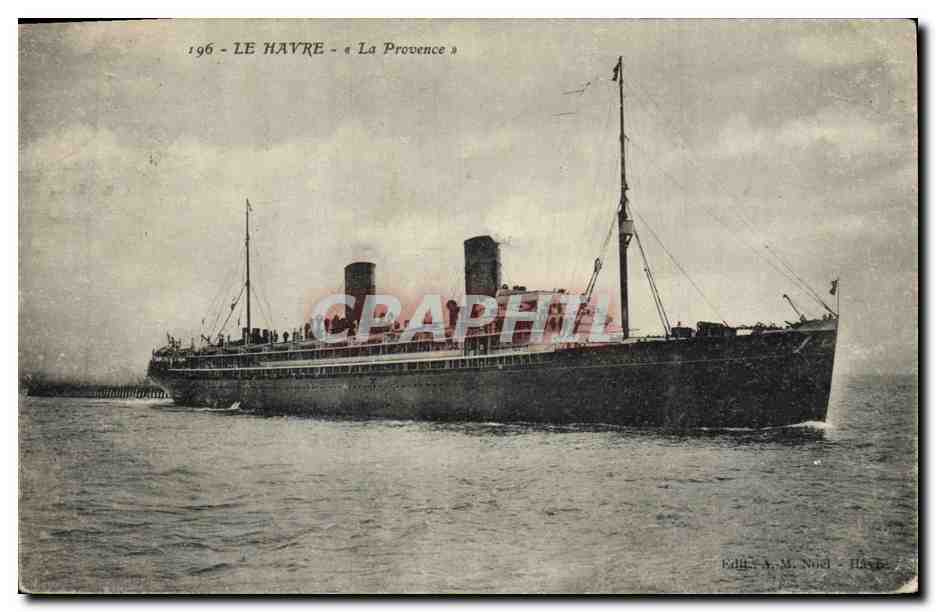 Le Havre — El vapor « La Provence » — Editor A. M. Nord - Havre