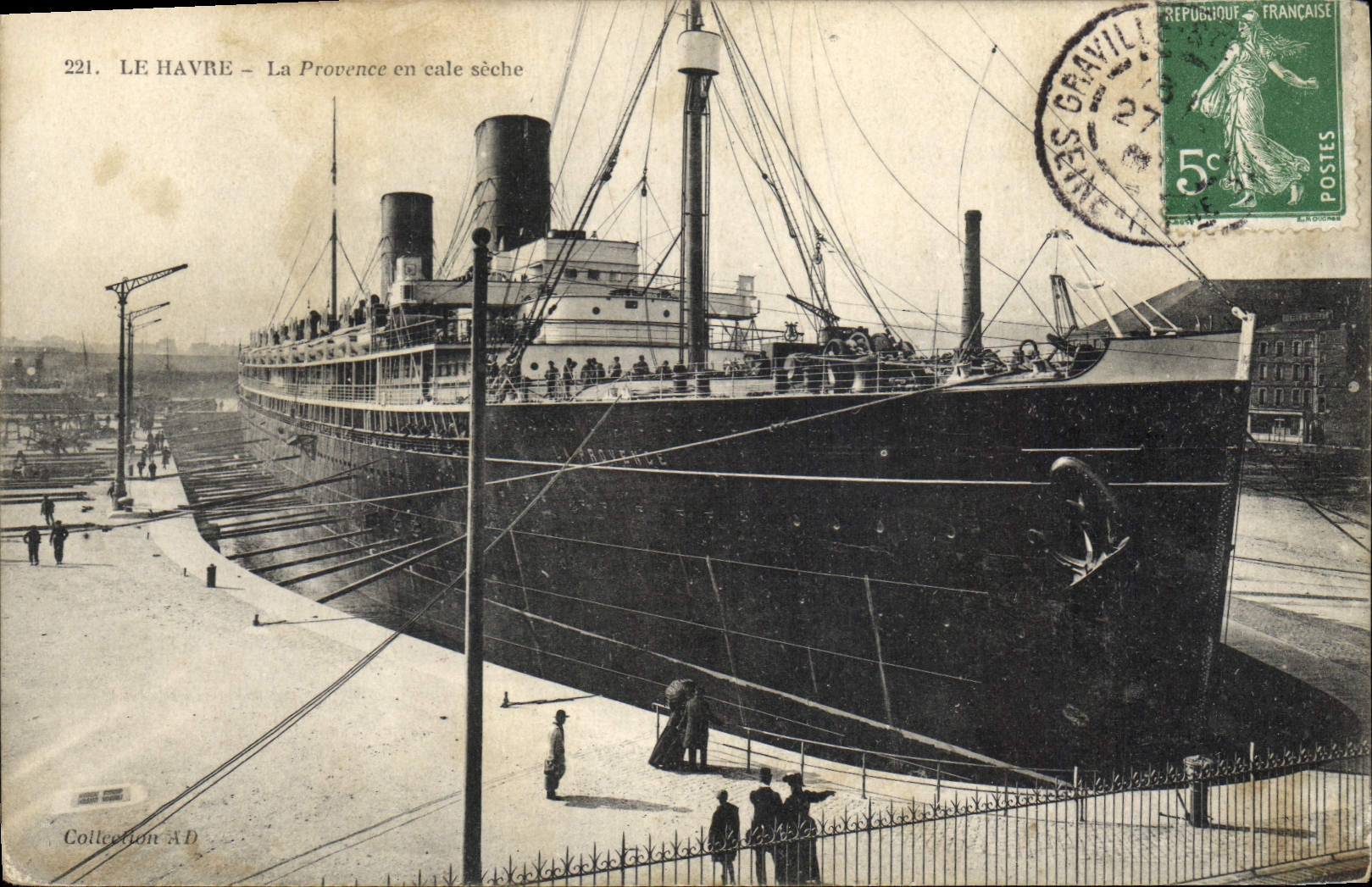 Le Havre — La Provence en cale sèche — Collection AD, n°221