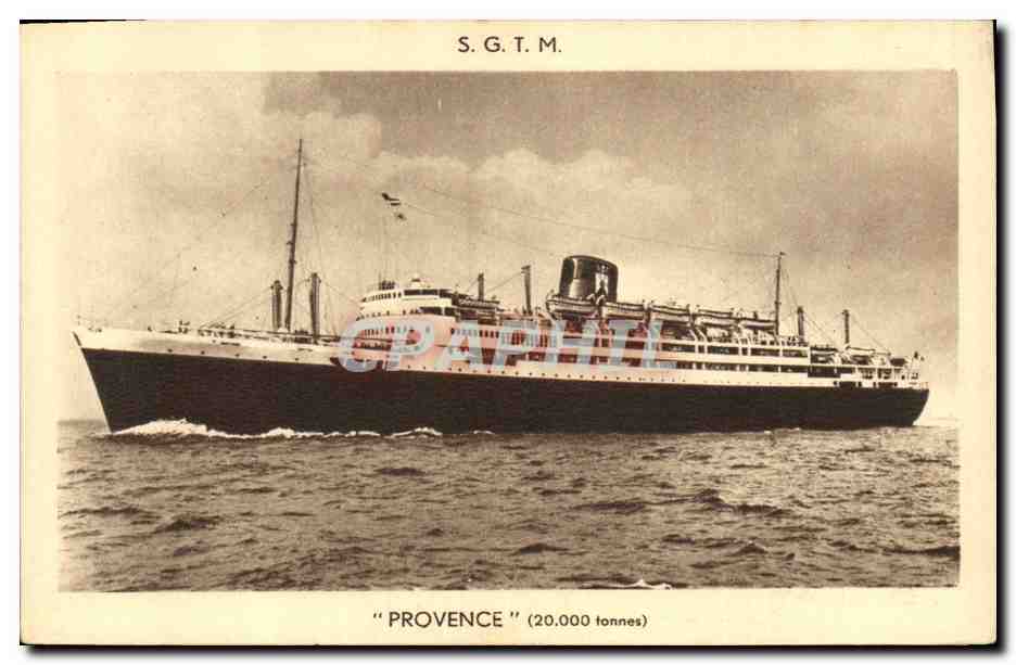 CPA Bateau Paquebot SGTM Provence 
