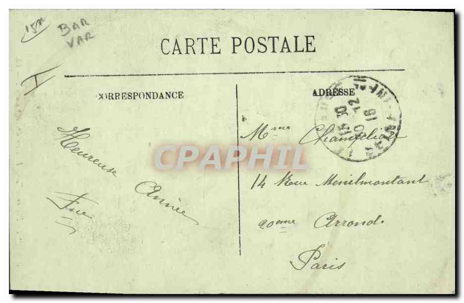 CPA Bateau Paquebot La Provence Escalier des 1eres classes  — Verso