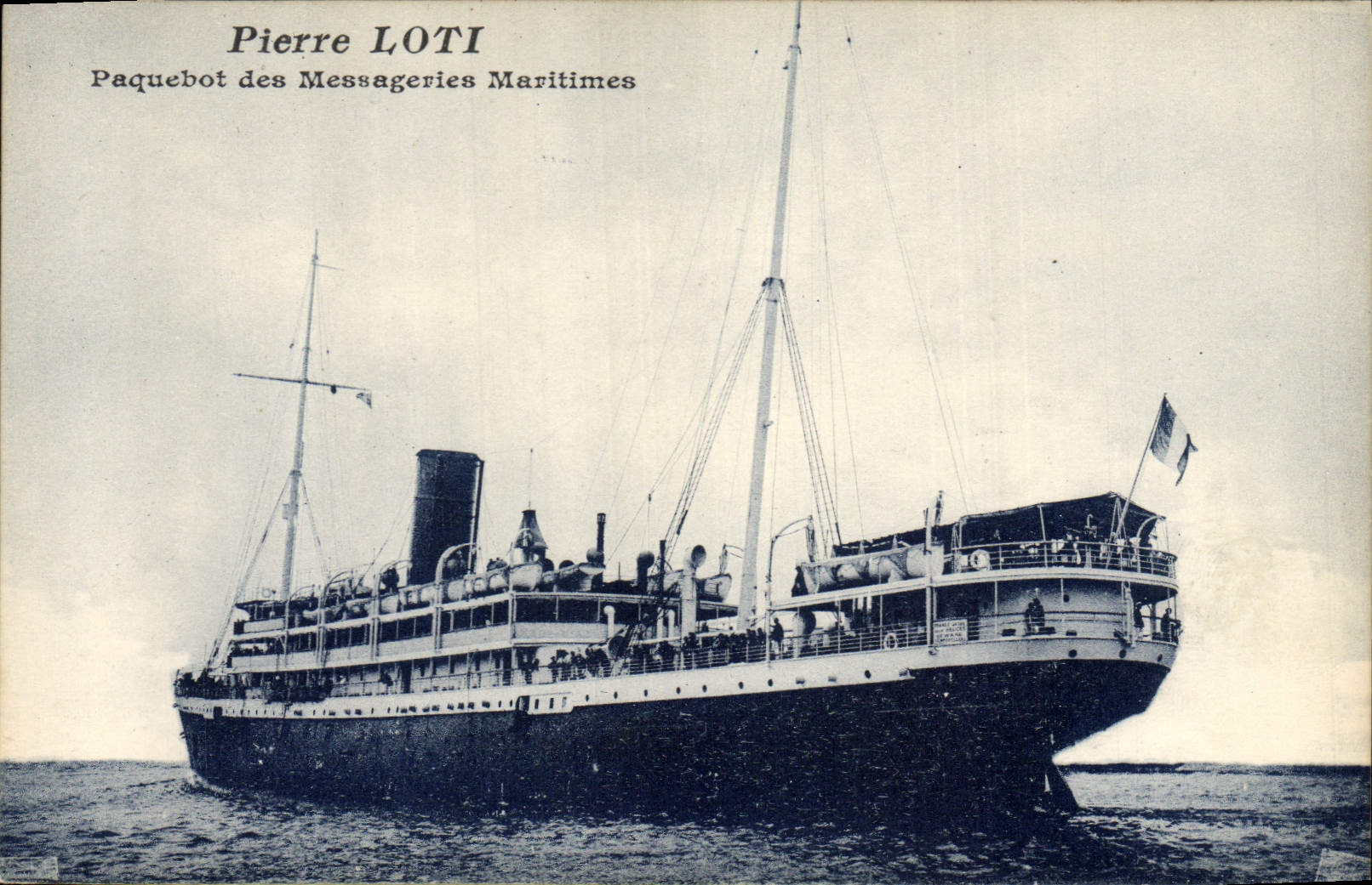 Paquebot Pierre LOTI — Messageries Maritimes — éditeur Bouchelly, Marseille