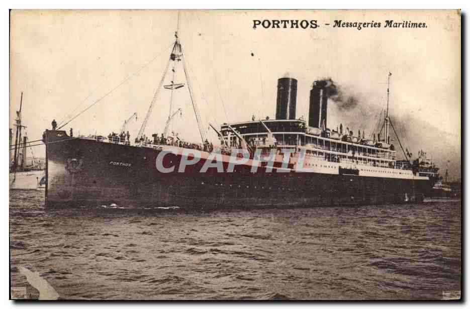Porthos - Messageries Maritimes — navire à vapeur en mer
