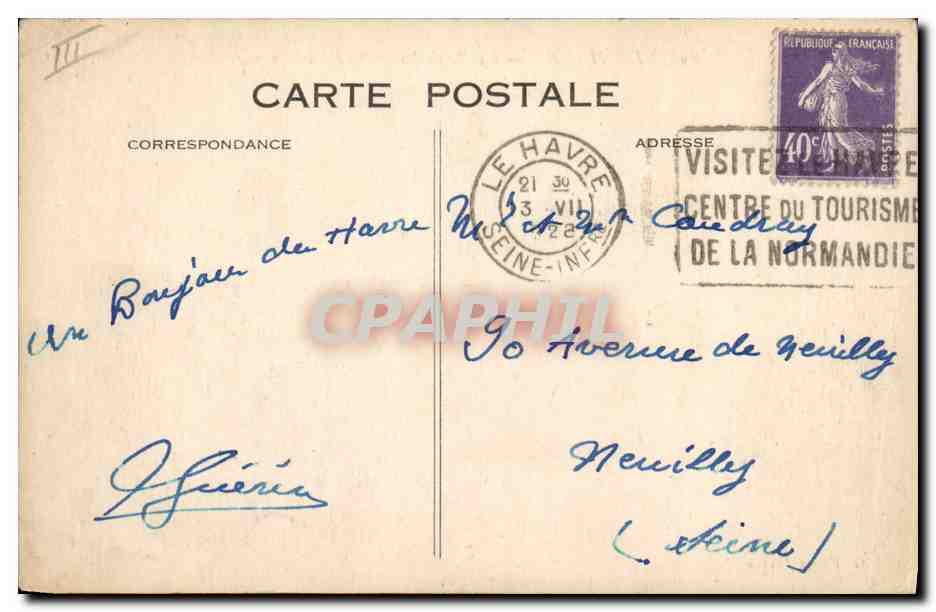Le Havre — Le Paquebot "PARIS" en mer — G. F. Le Havre — Reverso