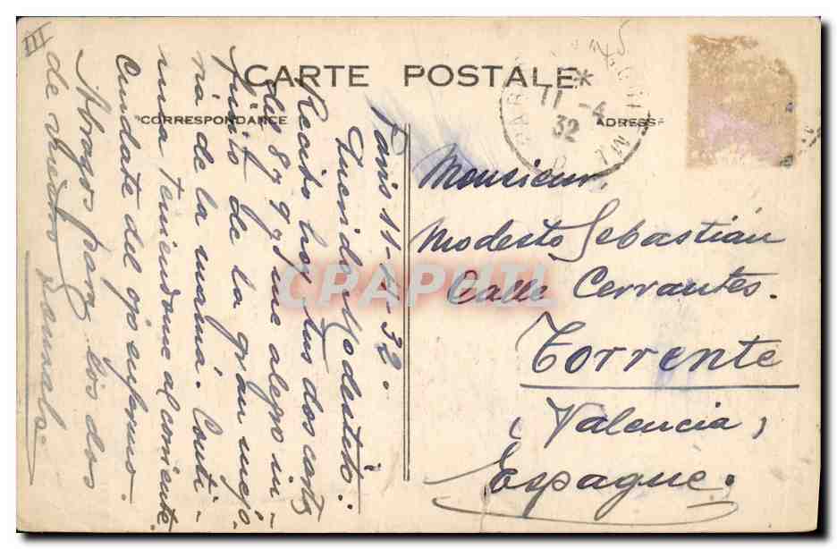 Le Havre — Paquebot "Paris" — G.F., Le Havre — Verso
