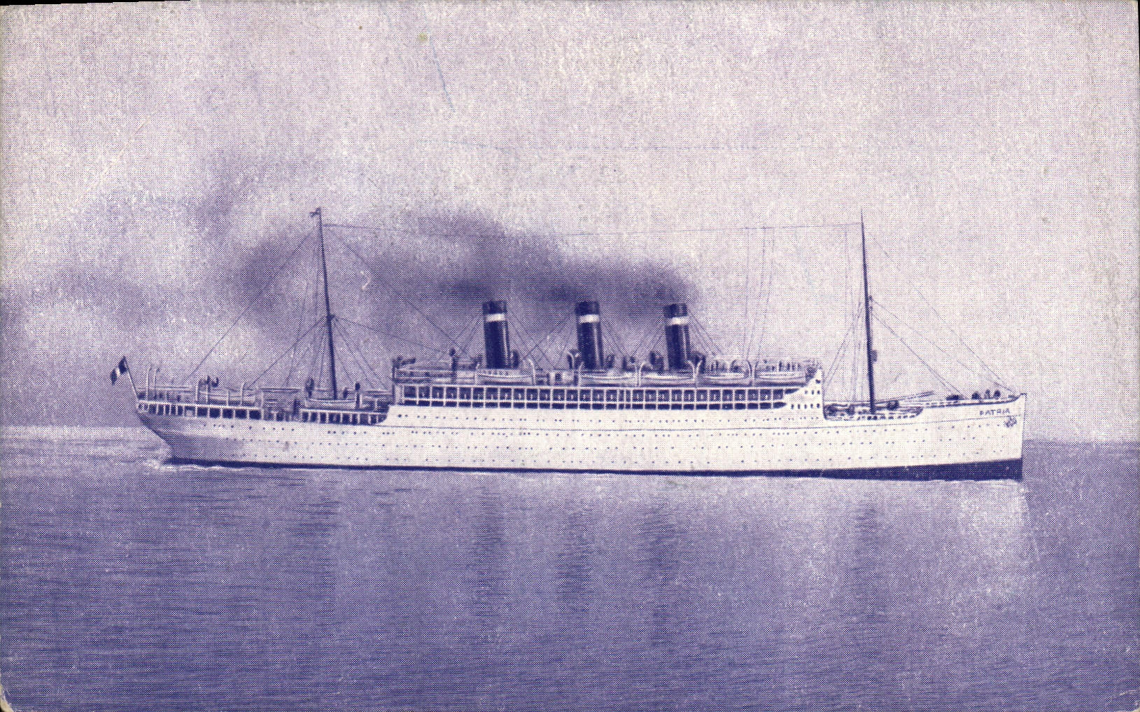 CPA Bateau Paquebot Fabre Line SS Patria 