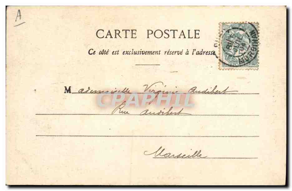 CPA Folklore Jeune fille de Dinan  — Verso