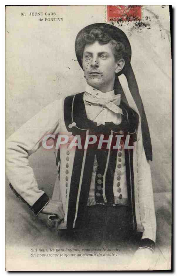 CPA Folklore Jeune Gars de Pontivy 