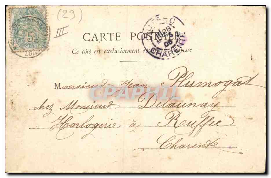 CPA Folklore Concarneau La corde sensible du Breton est dans son estomac  — Verso