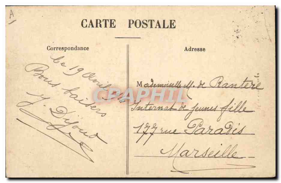 CPA Folklore Une Groisillonne  — Verso