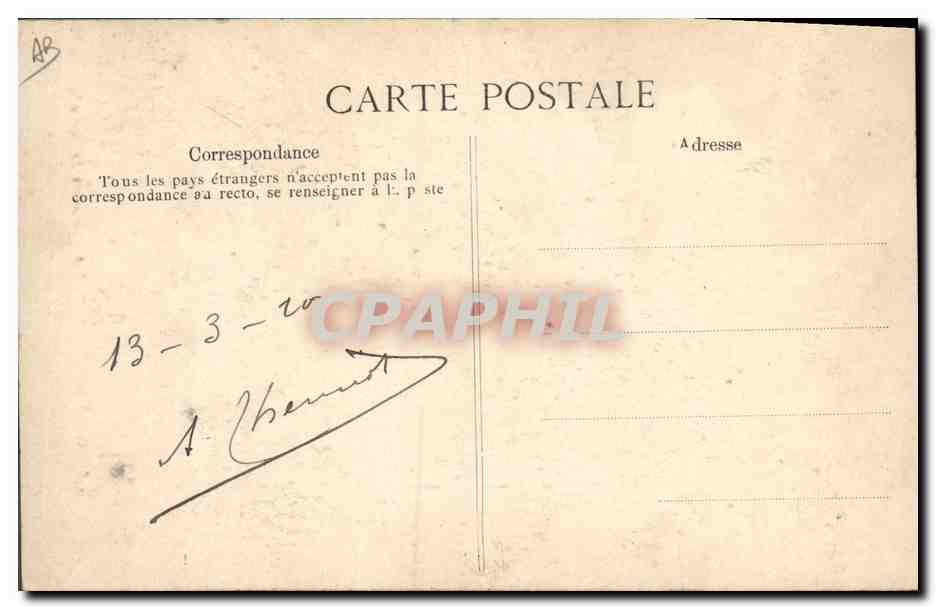 CPA Folklore Environs de Roscoff Ile de Batz Jeune Illienne Costume de fete  — Verso